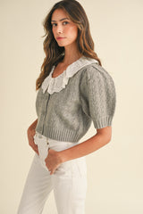 ADLEY LACE COLLAR CARDIGAN