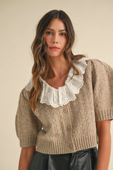 ADLEY LACE COLLAR CARDIGAN