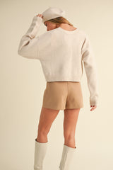 SAWYER BACK BOW KNIT TOP