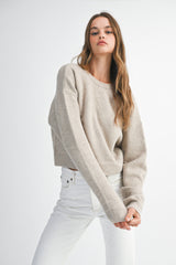 SAWYER BACK BOW KNIT TOP