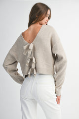 SAWYER BACK BOW KNIT TOP