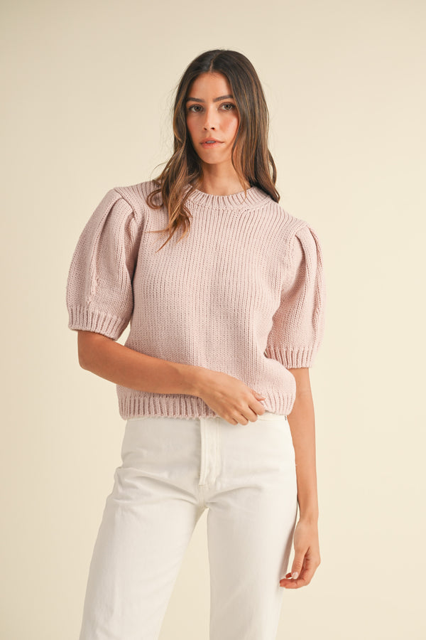 PRIMROSE PUFF SHORT SLEEVE SWEATER TOP