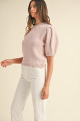 PRIMROSE PUFF SHORT SLEEVE SWEATER TOP