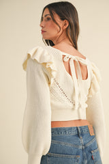 YVONNE  KNIT TOP WITH BACK TIE