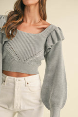 YVONNE  KNIT TOP WITH BACK TIE