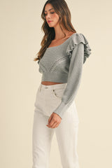 YVONNE  KNIT TOP WITH BACK TIE