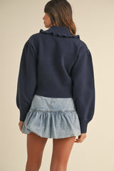 OCEANA COLLARED CARDIGAN