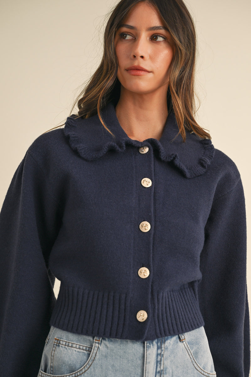 OCEANA COLLARED CARDIGAN