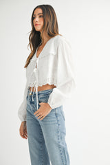 ERIN LONG PUFF SLEEVE TOP