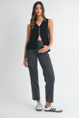 GRISELDA SIDE SLITS SWEATER VEST