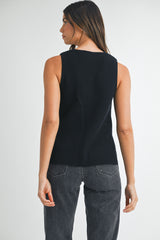 GRISELDA SIDE SLITS SWEATER VEST