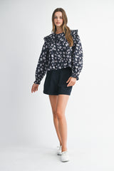 INAYA FLORAL PETER PAN COLLAR SHIRTS