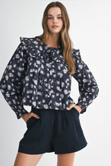 INAYA FLORAL PETER PAN COLLAR SHIRTS