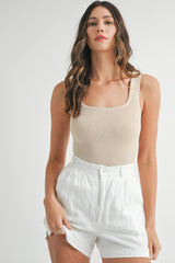 MELISSA OPEN BACK RIBBED BODYSUIT
