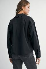 JAYLEE SCALLOPED EDGE COLLAR SHIRT