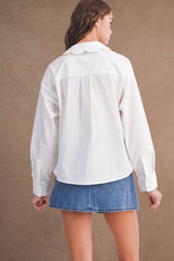 ALEENA SCALLOPED EDGE COLLAR SHIRT