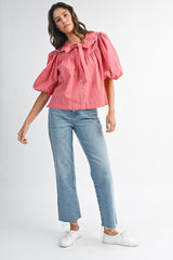 REINHELD SCALLOPED DETAIL PLAID SHIRTS