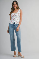 DANI FLORAL PRINTED SLEEVELESS TOP