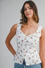 DANI FLORAL PRINTED SLEEVELESS TOP
