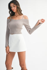 SAINA RIB LONG SLEEVE SWEATER