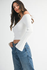 SAINA RIB LONG SLEEVE SWEATER