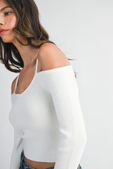 SAINA RIB LONG SLEEVE SWEATER