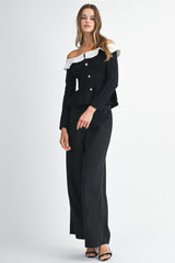 AMIYAH OFF SHOULDER KNIT TOP