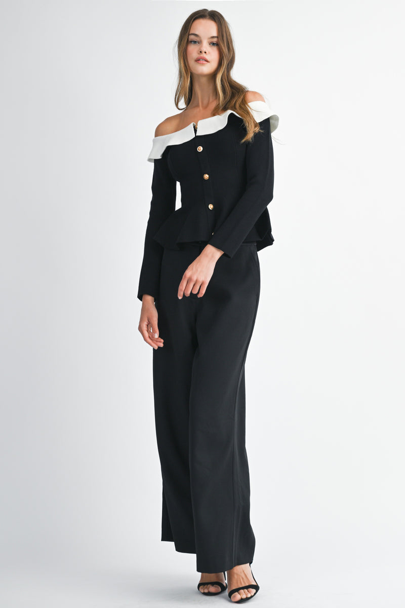 AMIYAH OFF SHOULDER KNIT TOP