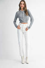 JWALA LACE CONTRAST KNIT CARDIGAN TOP