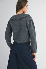 HARPER SCALLOP COLLAR SWEATER