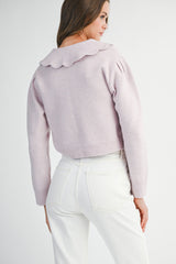 HARPER SCALLOP COLLAR SWEATER