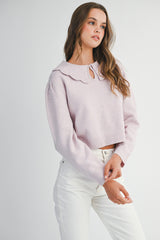 HARPER SCALLOP COLLAR SWEATER