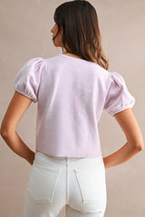 FINLEY KNITTED PUFF SLEEVES CARDIGAN TOP
