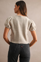 LINDEN CROCHET 3D FLORAL KNIT TOP