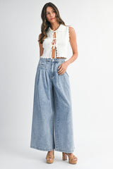 KRYSSA KNIT CROP VEST TOP