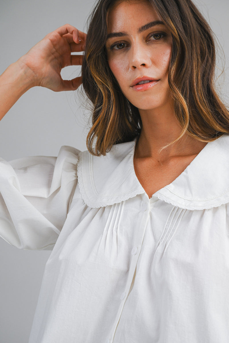 DOROTHY PETER PAN COLLAR BLOUSE – Mable Clothing
