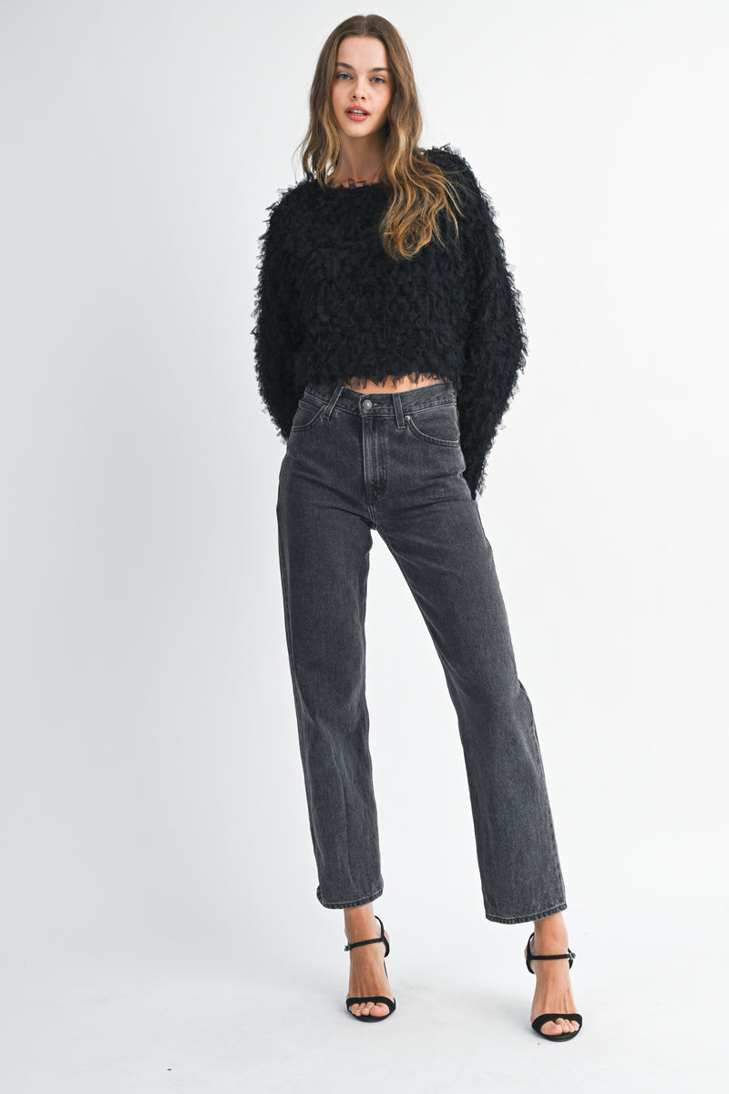 FELICITY FEATHER TEXTURED TOP