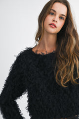 FELICITY FEATHER TEXTURED TOP