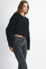 FELICITY FEATHER TEXTURED TOP