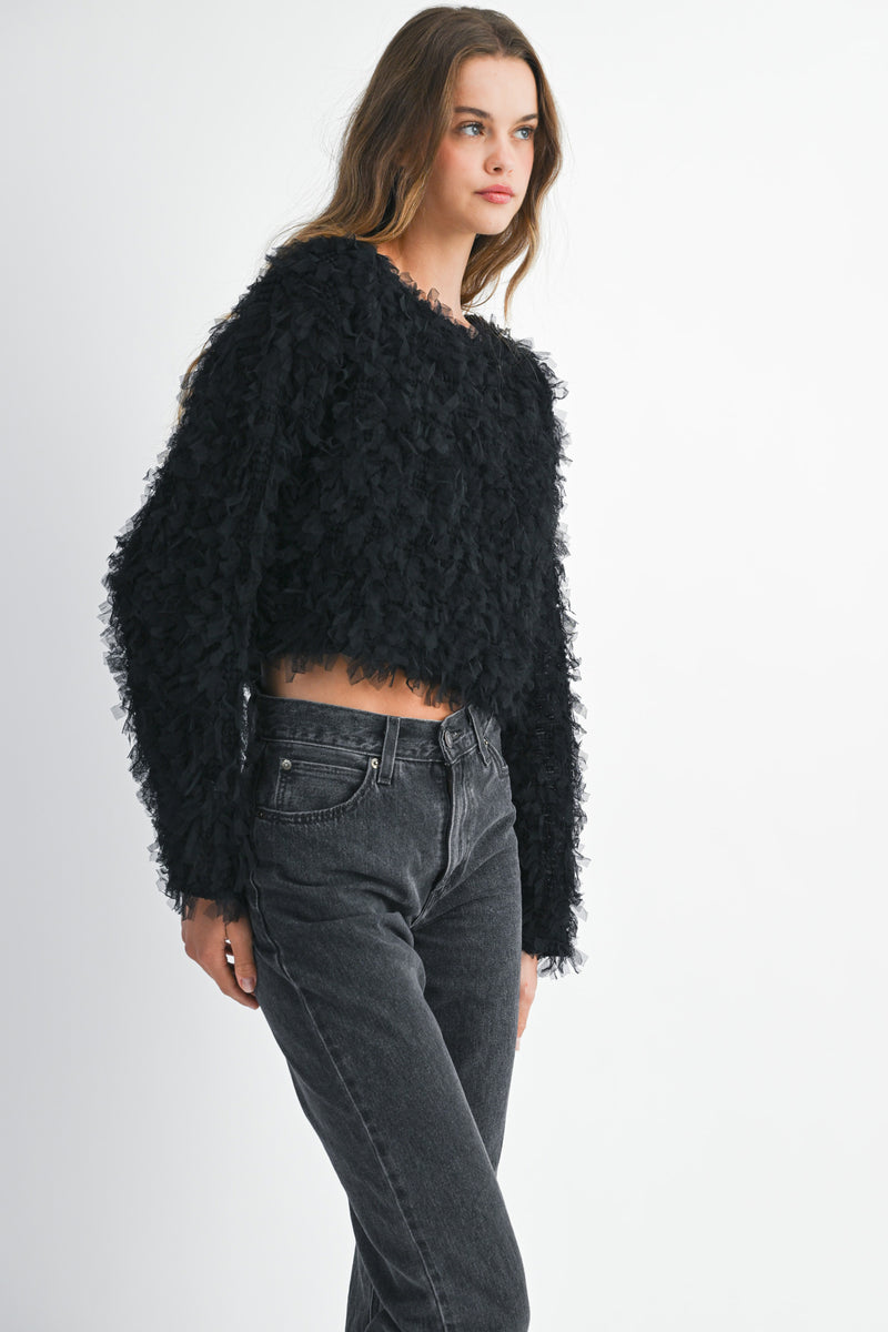 FELICITY FEATHER TEXTURED TOP