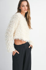 FELICITY FEATHER TEXTURED TOP