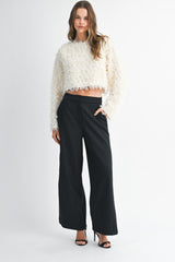 FELICITY FEATHER TEXTURED TOP