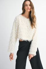 FELICITY FEATHER TEXTURED TOP