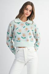 CAMILLE FLORAL SWEATER TOP