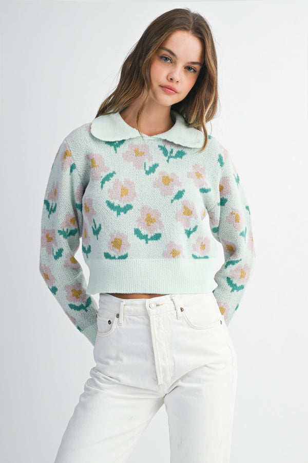 CAMILLE FLORAL SWEATER TOP