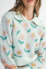 CAMILLE FLORAL SWEATER TOP