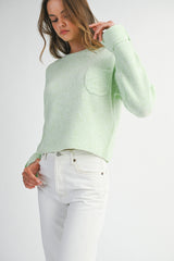 LAURYN CHEST POCKET SWEATER