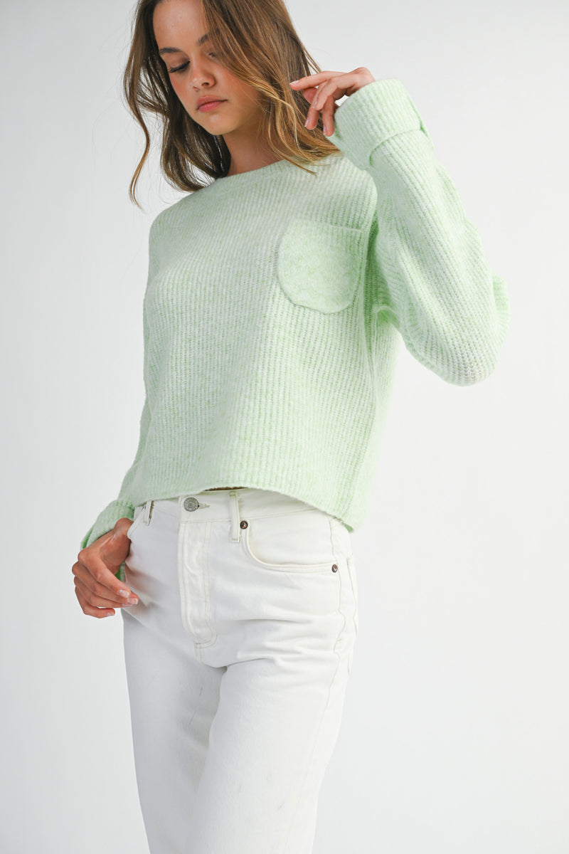 LAURYN CHEST POCKET SWEATER