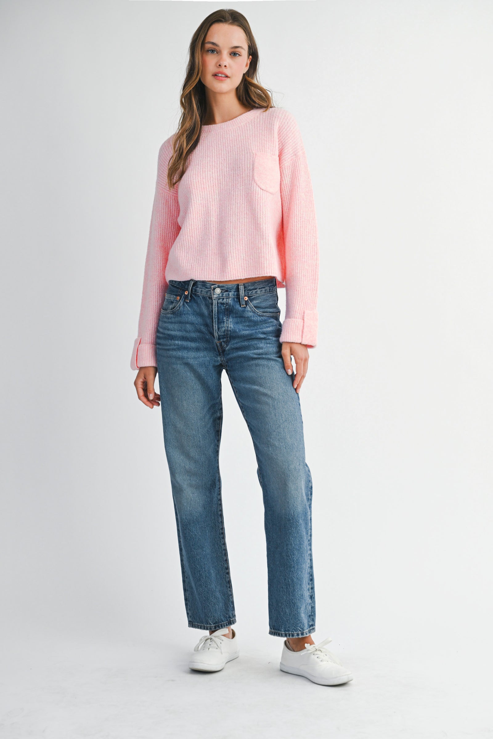 LAURYN CHEST POCKET SWEATER – Mable Clothing