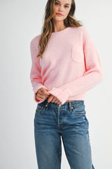 LAURYN CHEST POCKET SWEATER